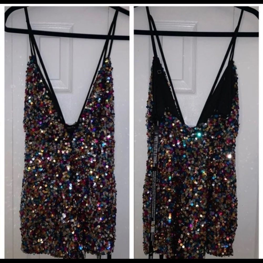 NWT Pretty Little Thing Sequin Romper